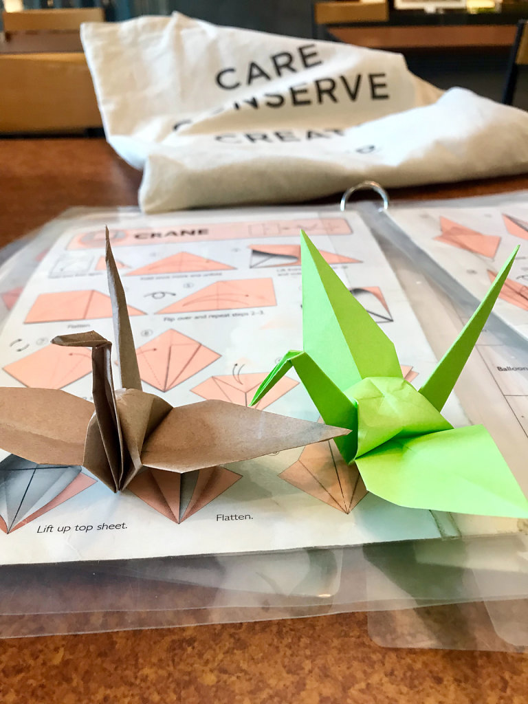 Origami cranes